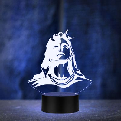 Shiva Adiyogi 3D Illusion Night lamp for Home Decoration Night lamp 7 Color Changing Light with Remote Control
